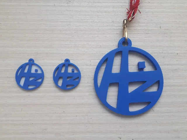 HŽ logo pendant of Croatian Railways, Three variants 20, 32, 50mm