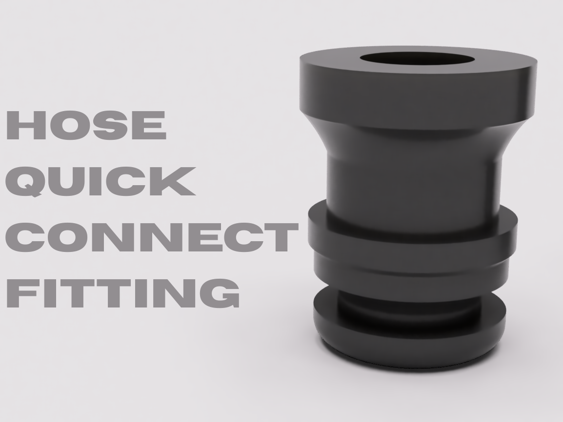 Gardena-Compatible Hose Quick Connect Fitting — O-Ring Seal, Remixable | STEP File Included
