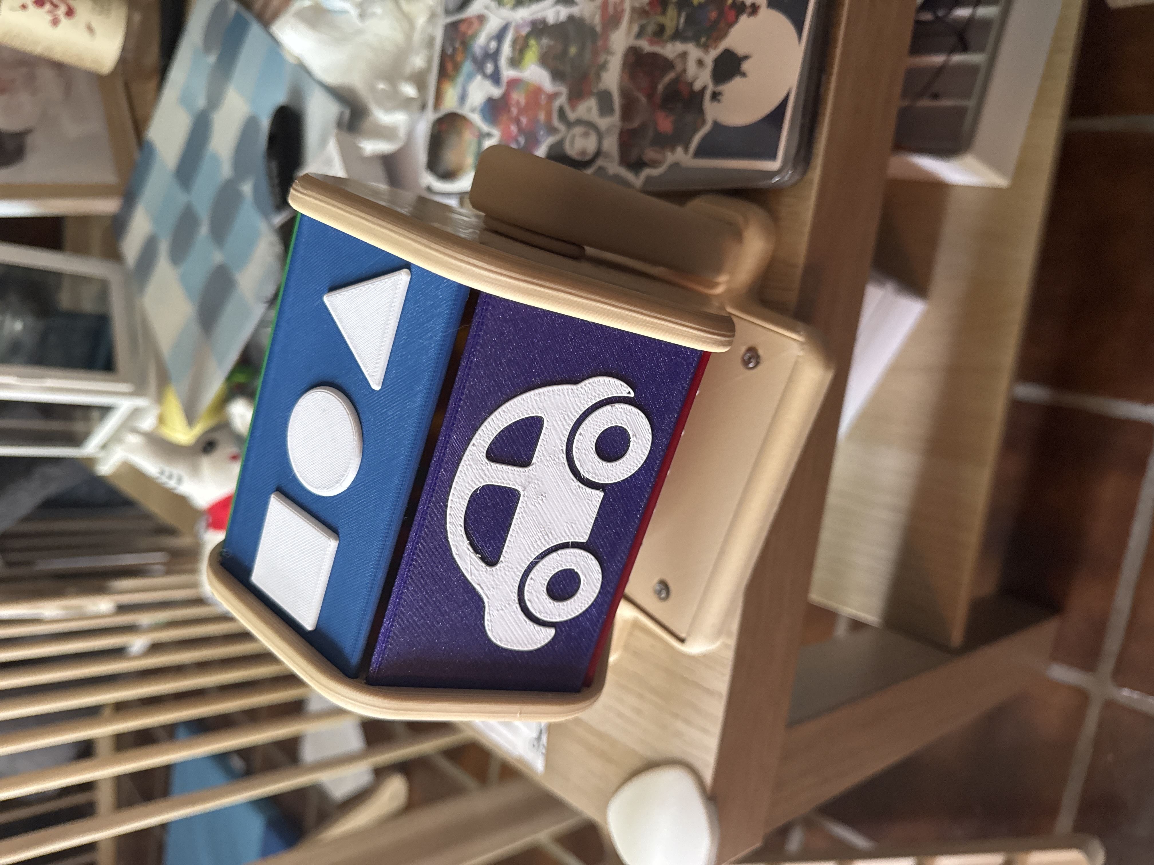 car plate for over-engineered Montessori drum.