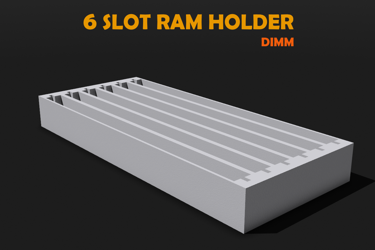 Desktop RAM Module Organizer – 6 Slot Holder