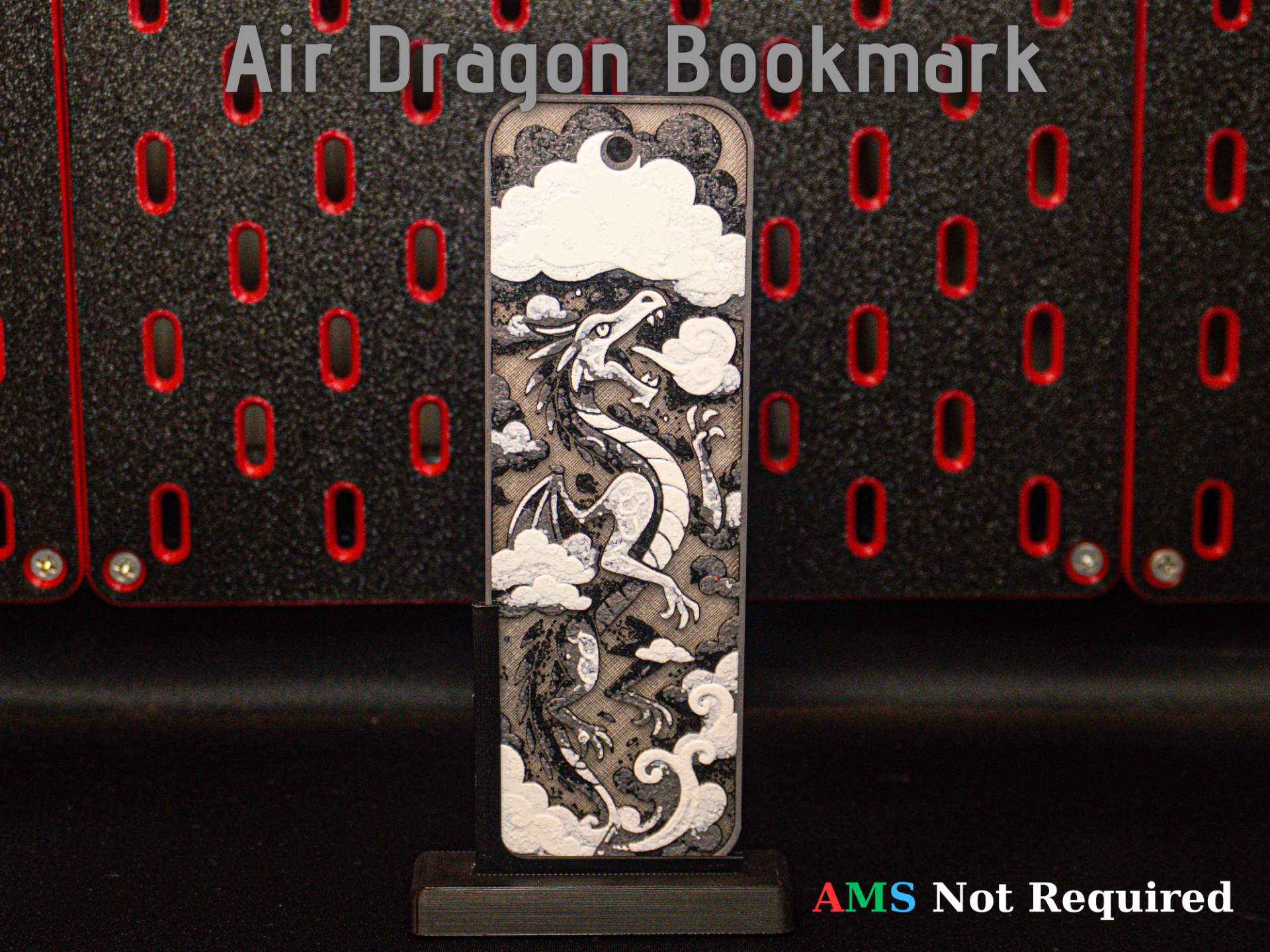 Elemental Air Dragon - Hueforge Bookmark