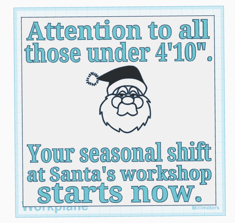 Santa's Workshop Sign