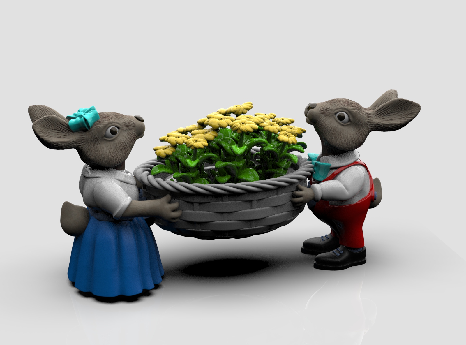 garden rabbits — miniatura 5