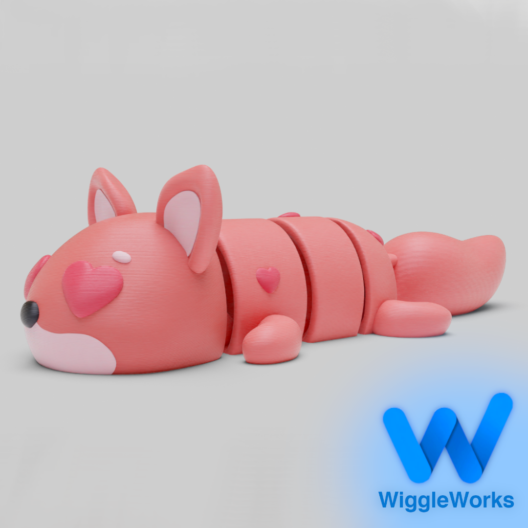 Flexi Articulated Valentine's Fox (+Keychain)