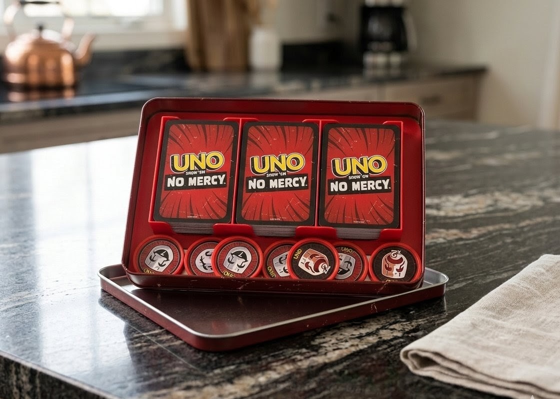 UNO Show 'em No Mercy – 3-Slot Tin Insert