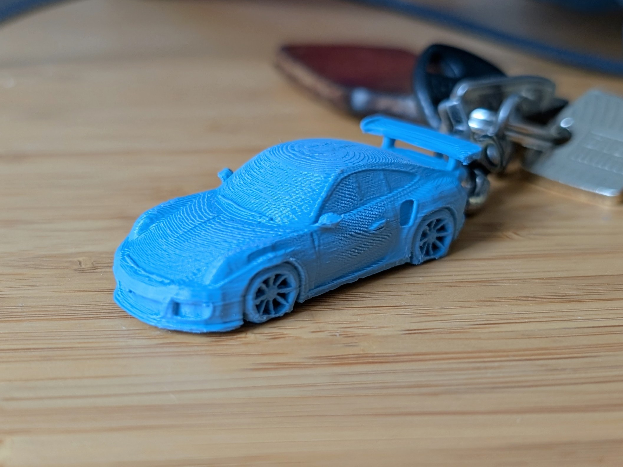 Babyblue Porsche Keychain - just 9g!