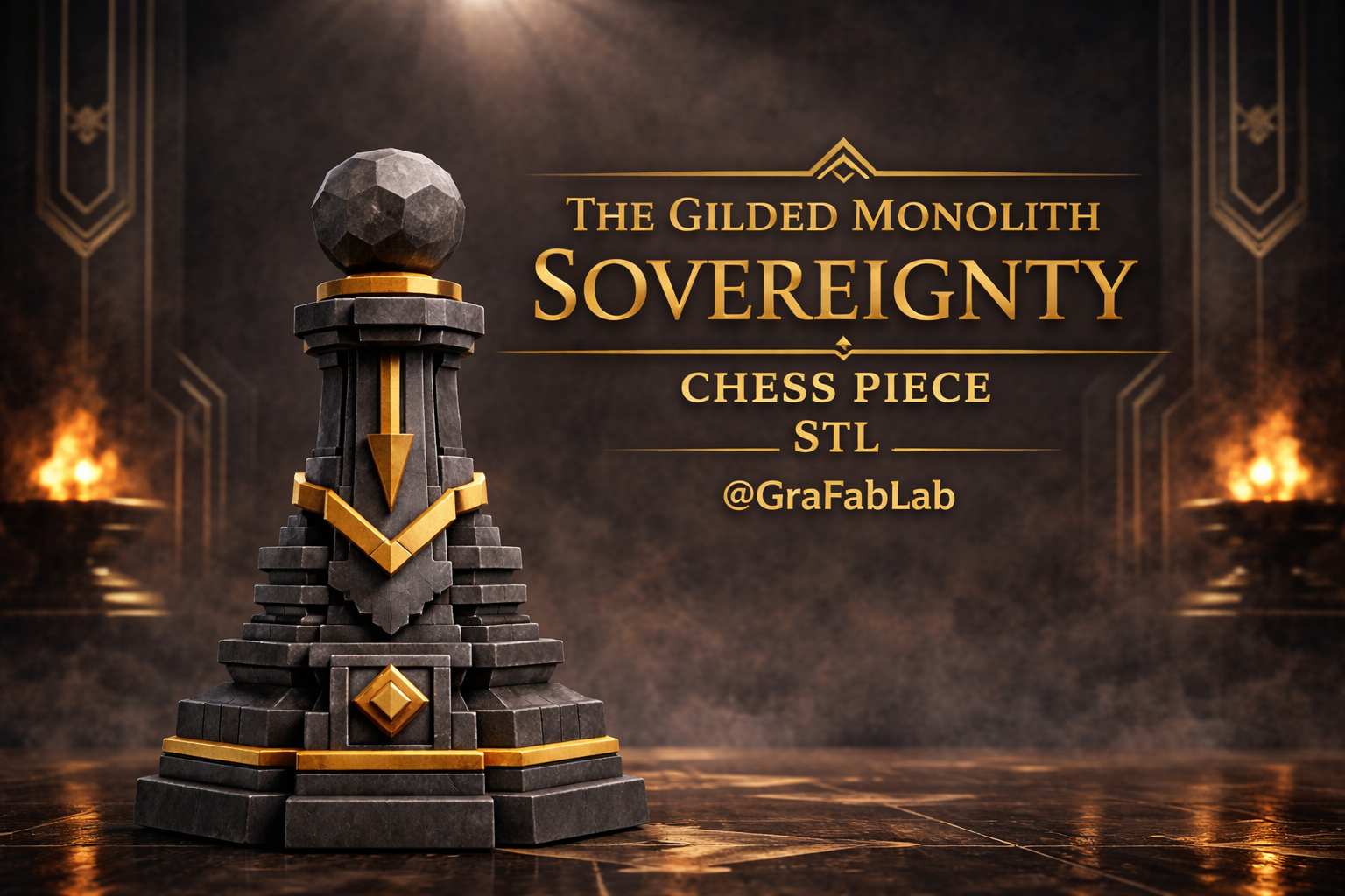 The Guilded Monolith Sovereighnty "Pawn" - chess piece