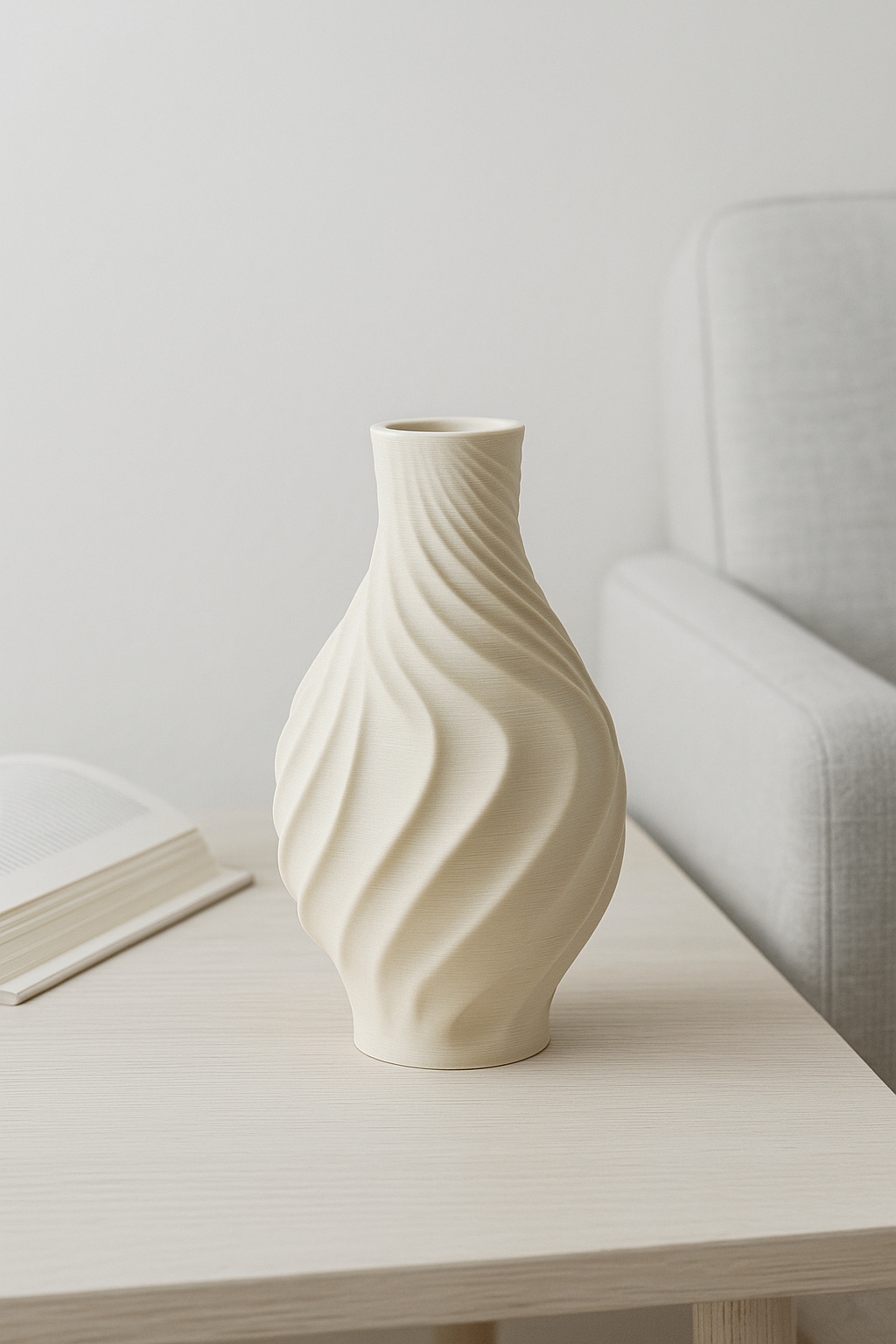 Spiral Breeze Vase – Elegant Twisted Design