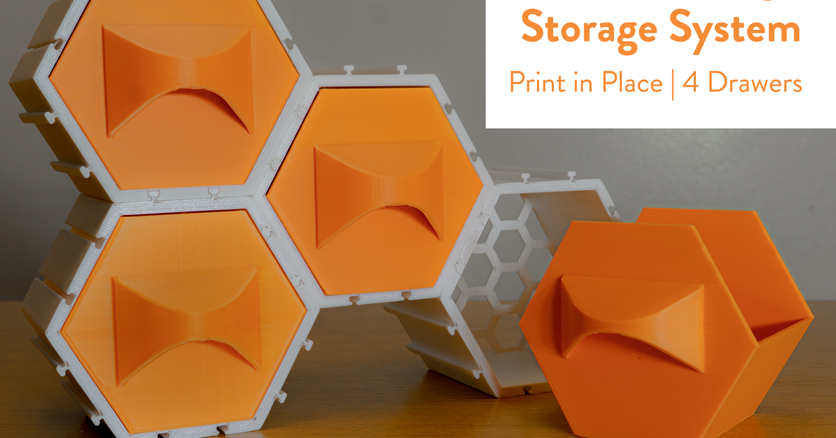 Modular Hexagon Storage System by Aqanta Design | Download free STL ...