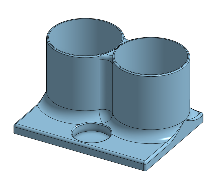 Double water bottle for painting miniatures