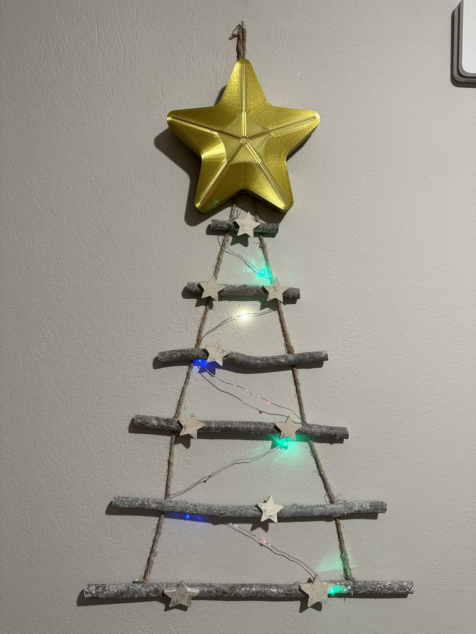 Christmas tree star - battery box 2x18650