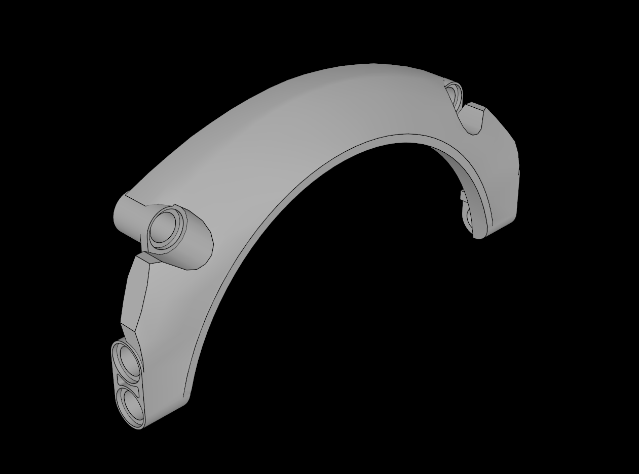 Lego Compatible (3538.dat) Technic Panel 11 x  2 x  5 Mudguard Arched with Rounded Top #43