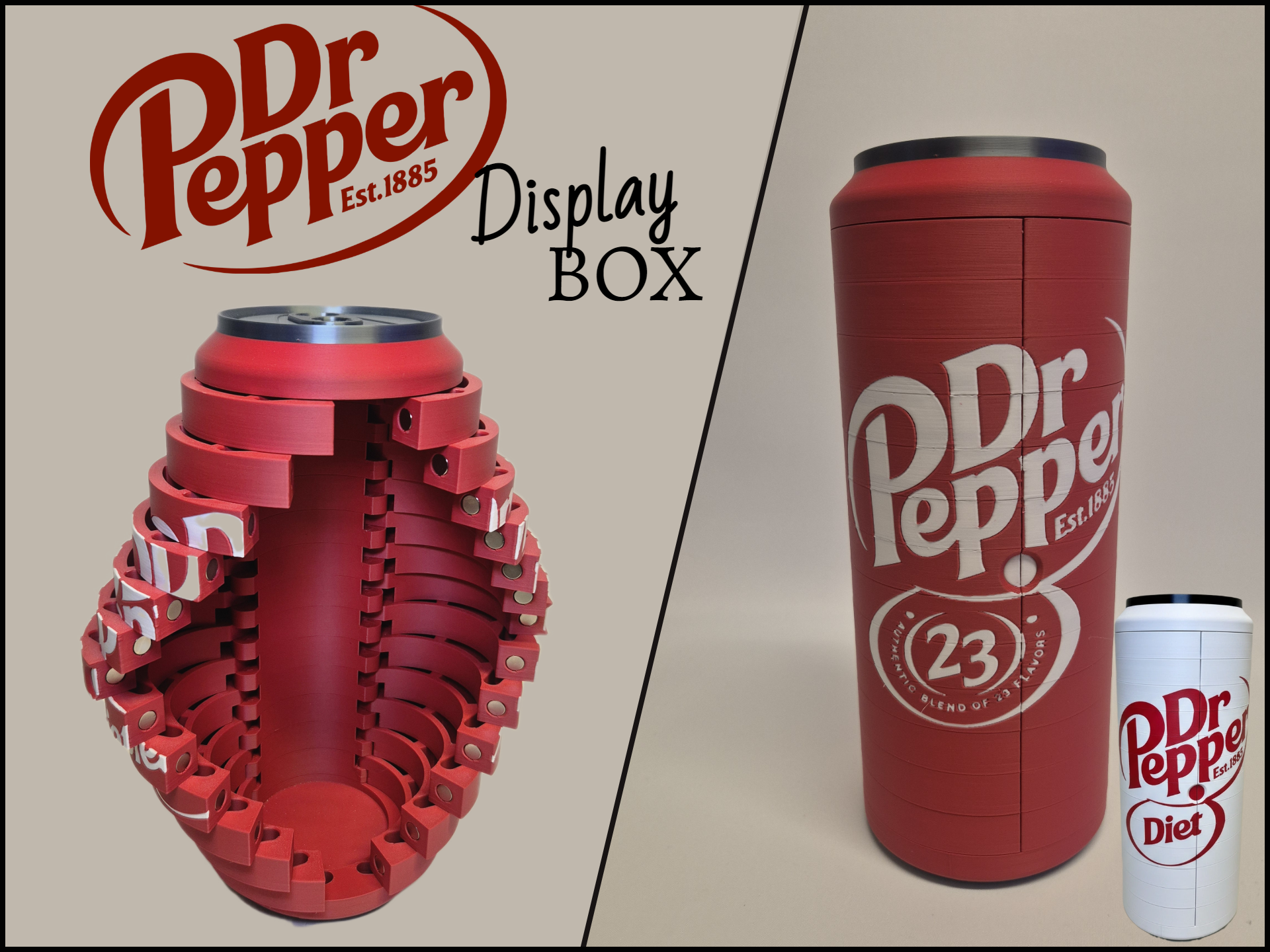 Dr. Pepper folding door display box