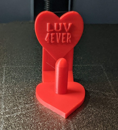 Heart Ring Holder LUV 4EVER Command Strip Mount