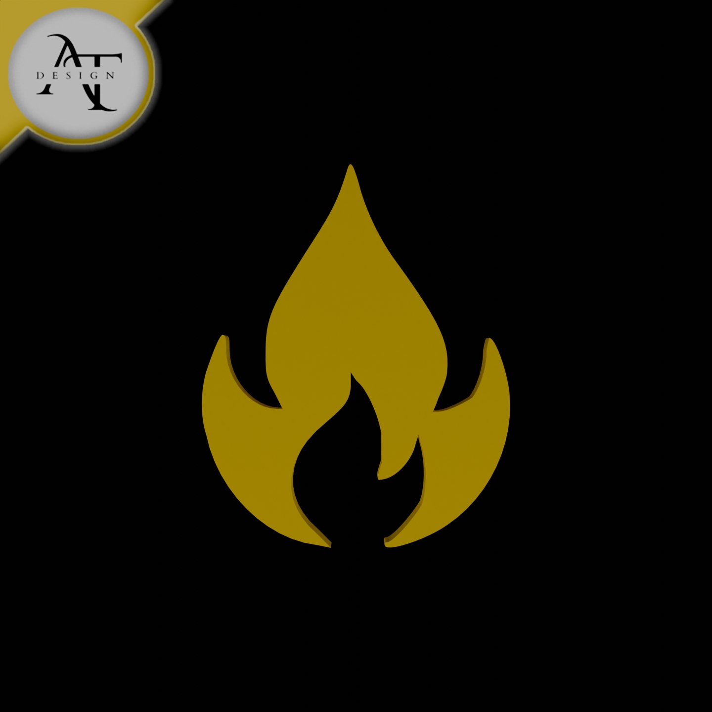 Simple Flame Symbol - 2D Art