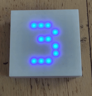 LED array digital counter/timer - 2 or 3 digits with simple reset on push [Onshape] — miniatura 3