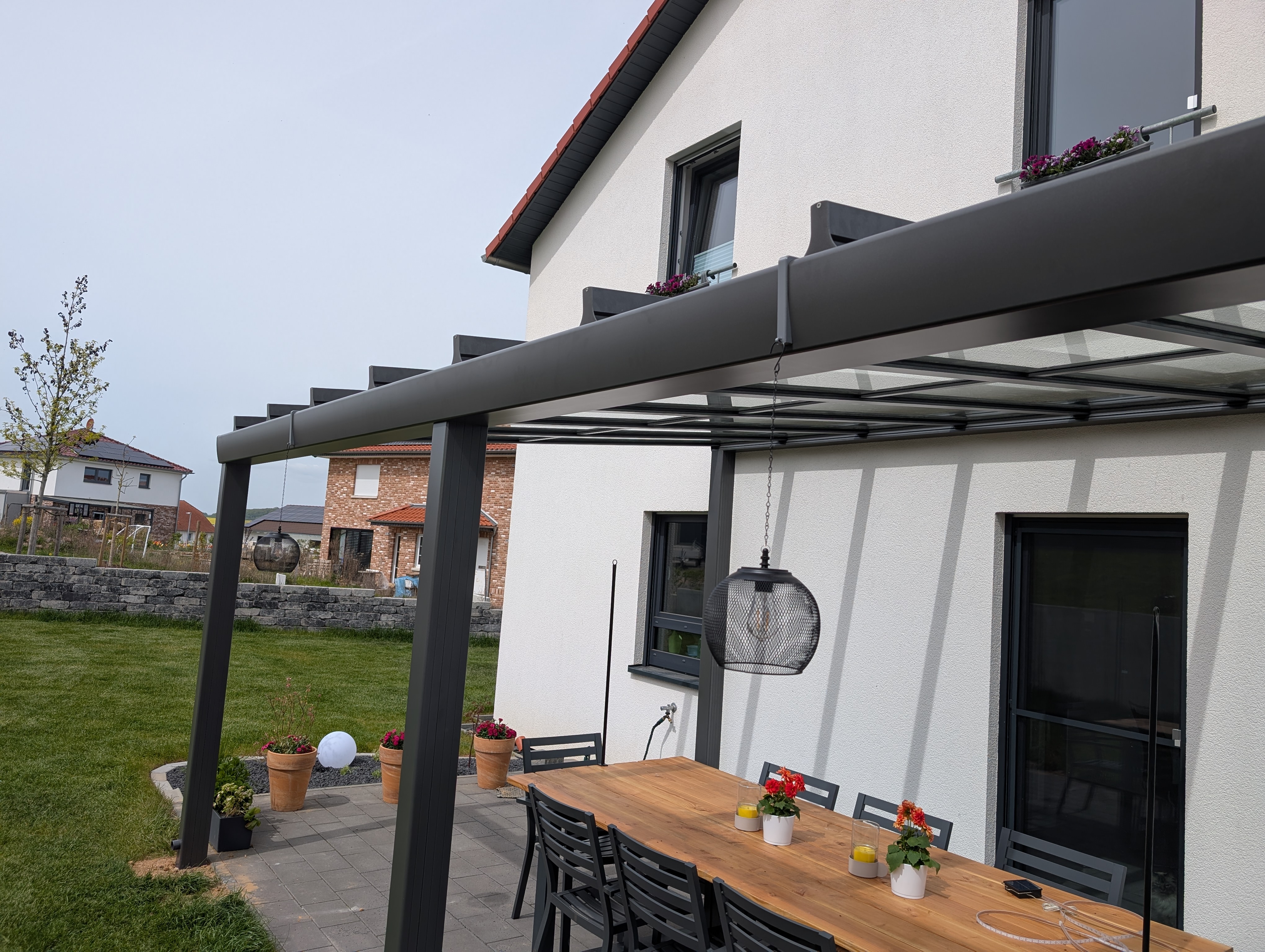 Patio Hook for rain gutter