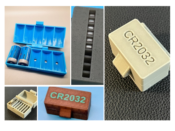 Customizable Print-in-Place Cases for Button and Cylindrical Batteries
