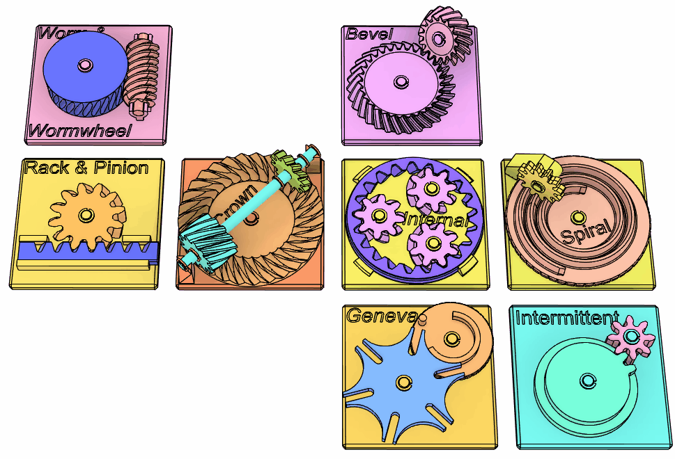 Miniatura 2 do modelo 3D Educational Gear Examples 2