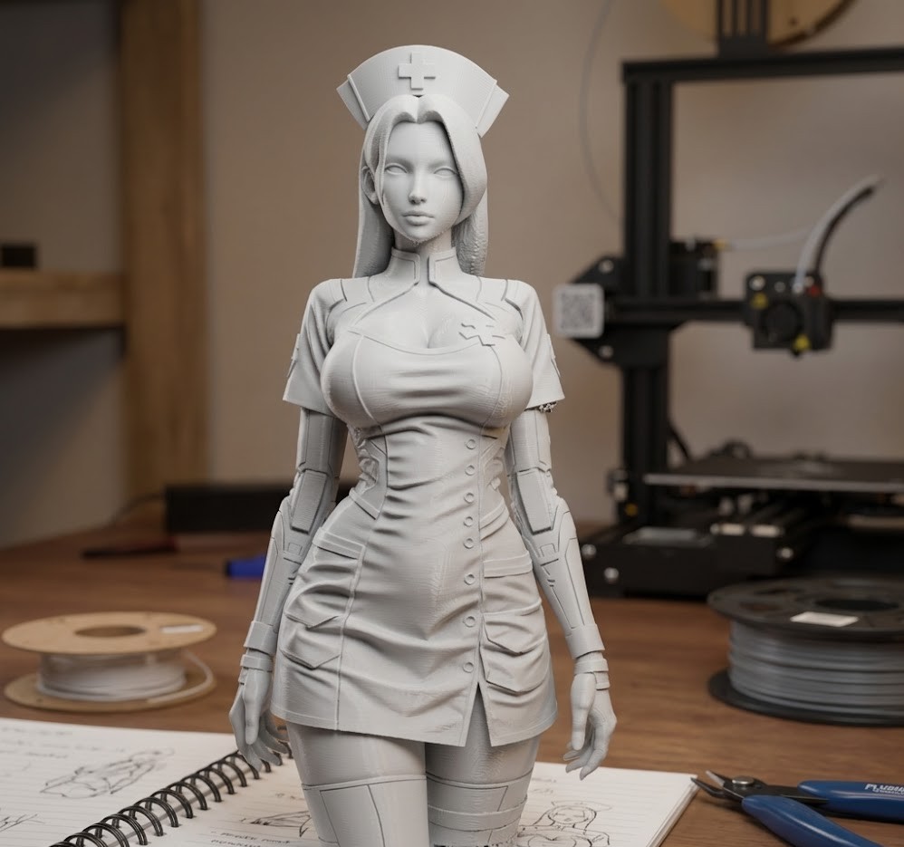 sexy nurse bust from the future