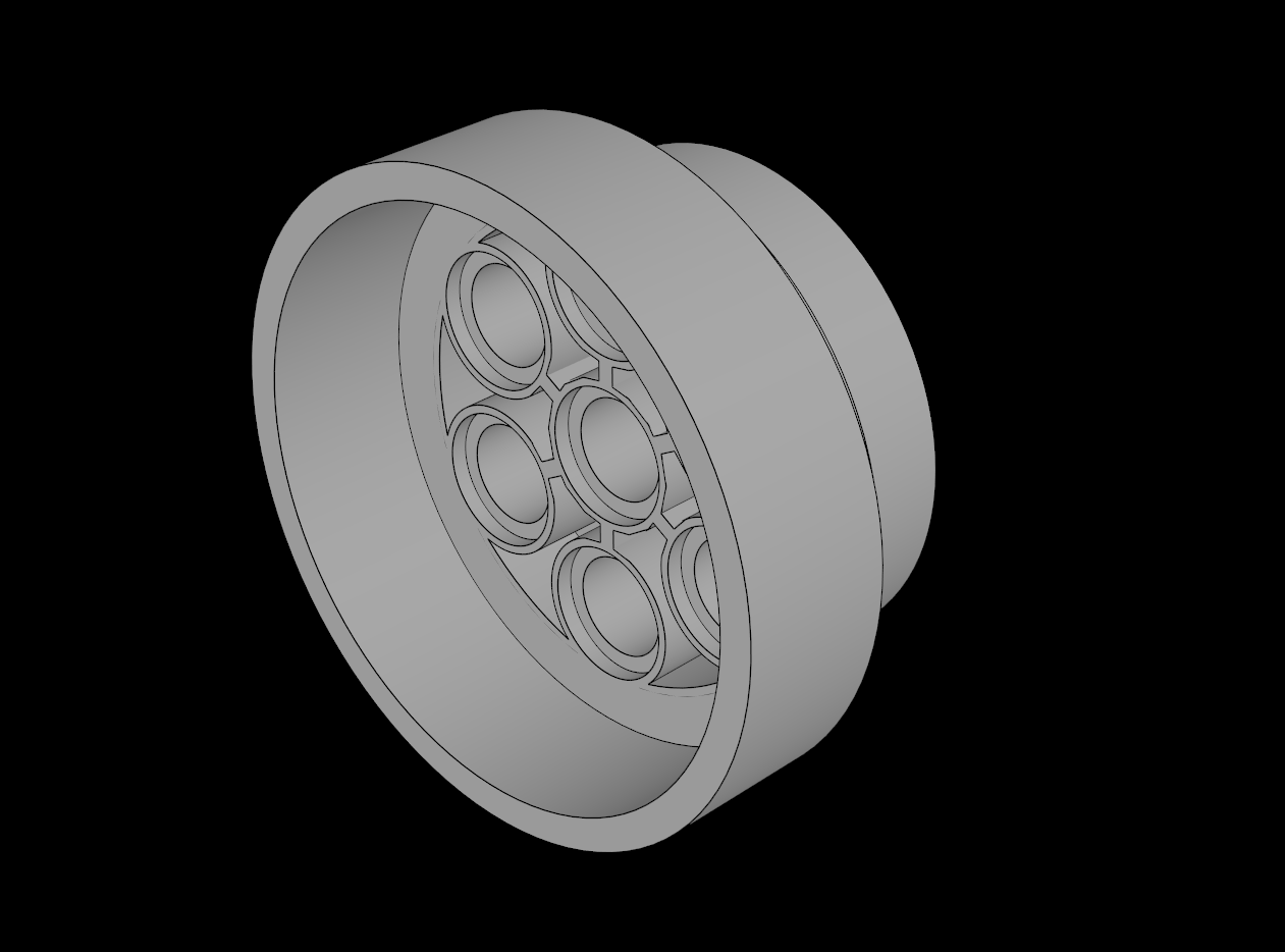Lego Compatible (60208.dat) Wheel Rim 16 x 31 with 6 Pegholes