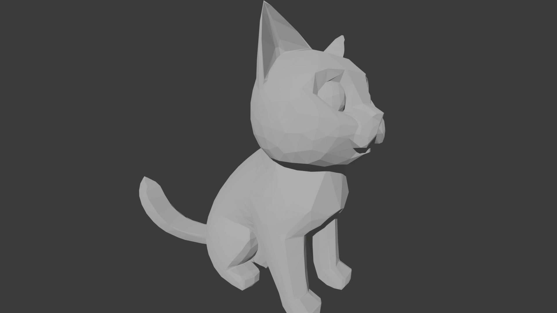 low-poly cat #1
