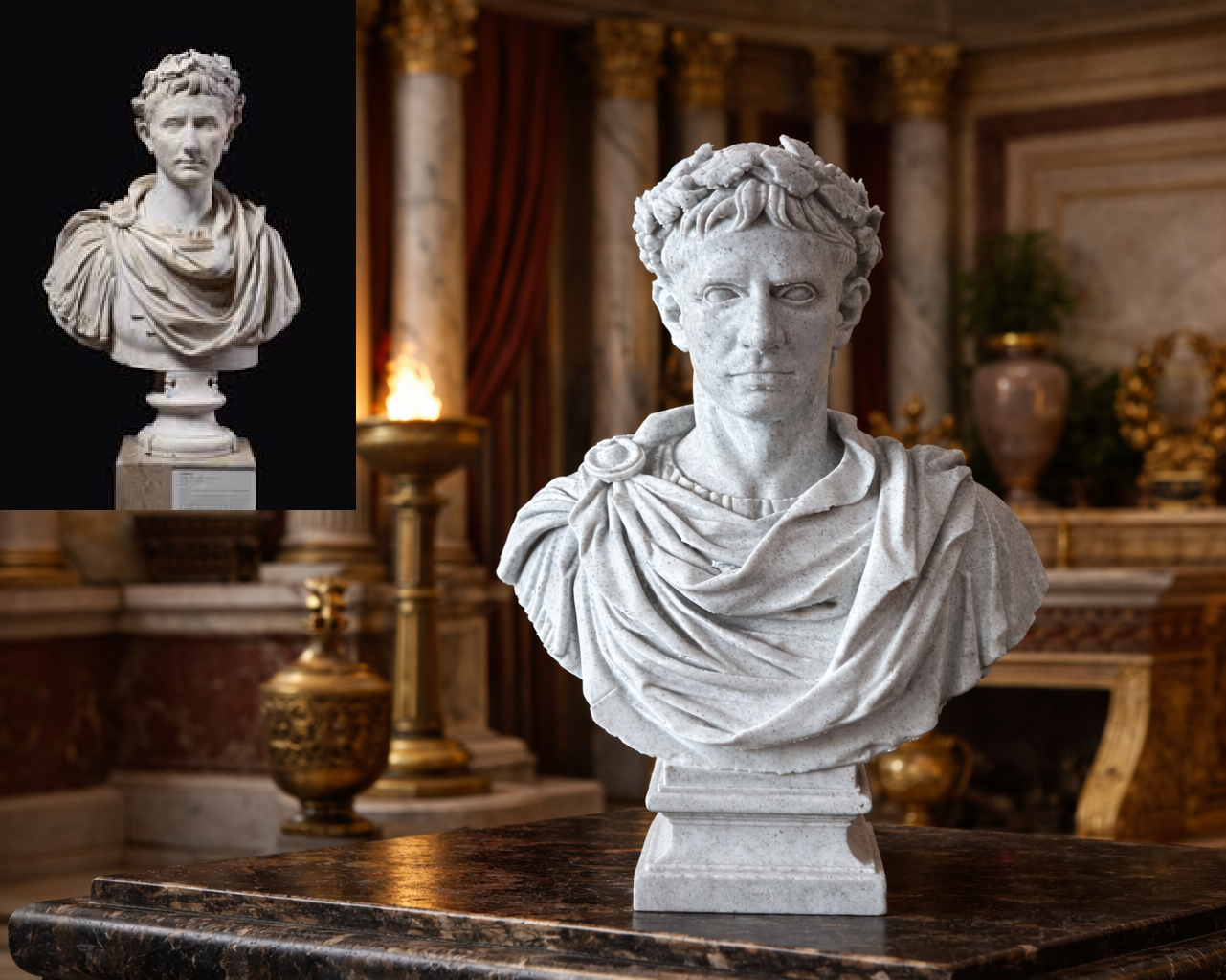 Auguste (Octave) Caius Octavius - Bust