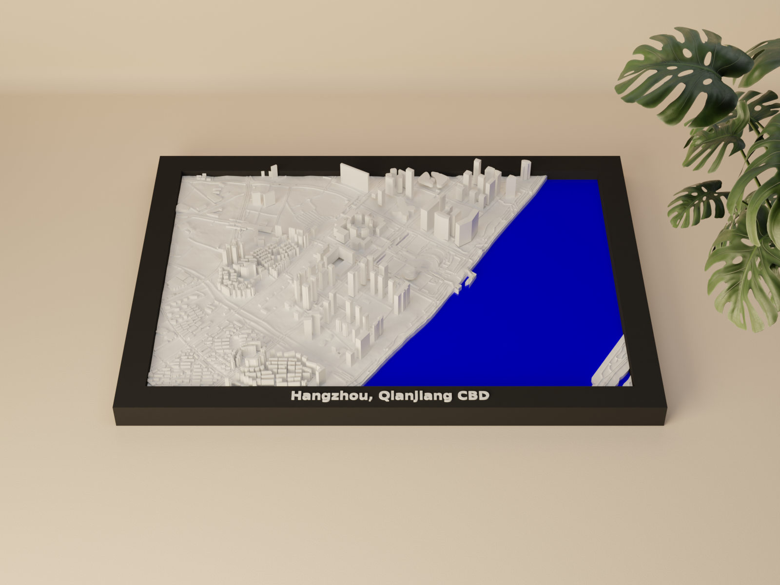 Hangzhou, Qianjiang CBD, China - 3D Miniature