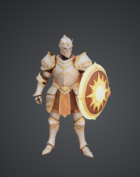 Holy Sun Paladin – Armoured Knight with Radiant Shield