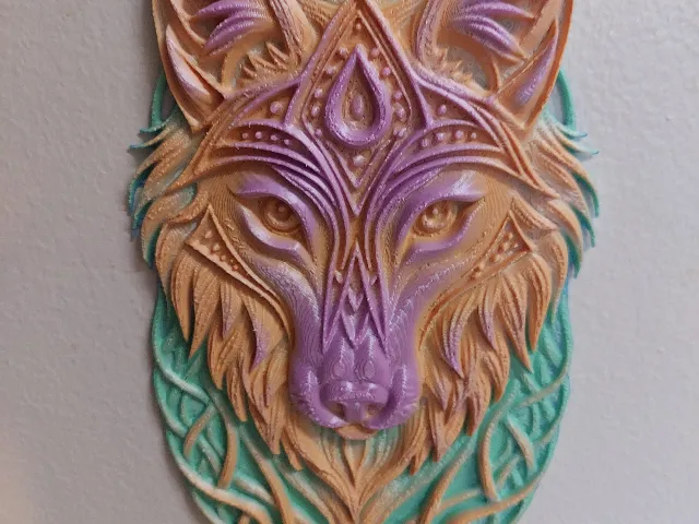Mystic Wolf Wall Plaque – Celtic Spirit Edition