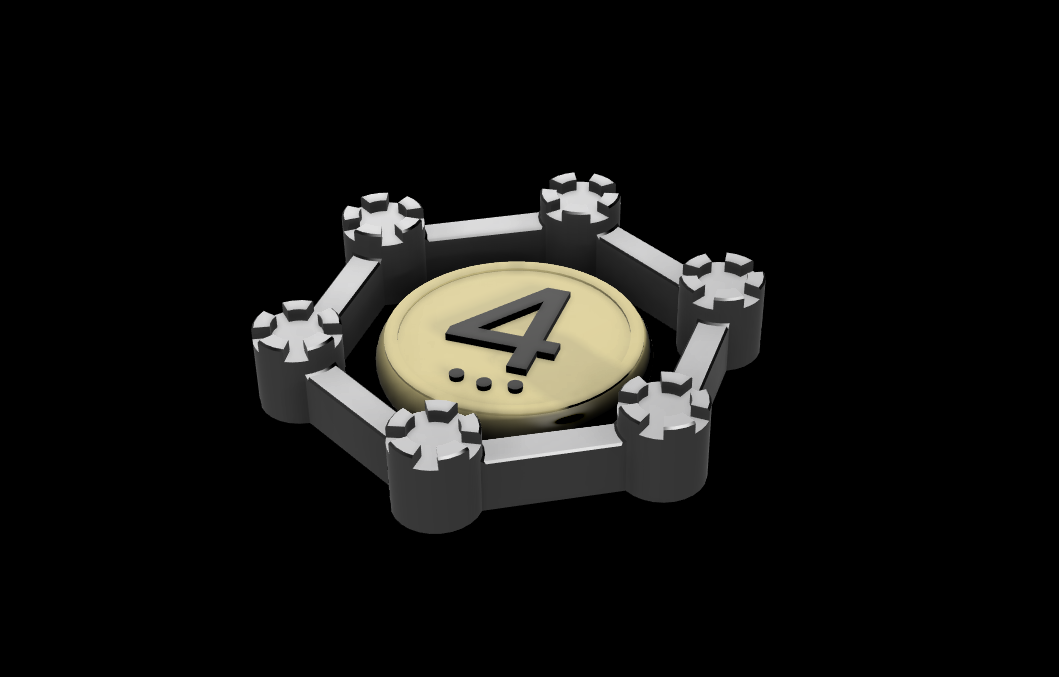Castle Walls Fortress Game Token or Catan Robber