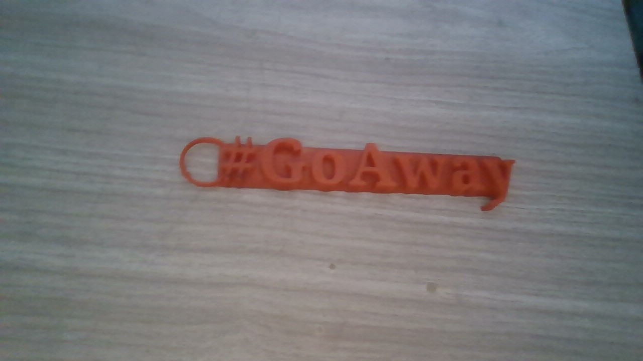 Go Away keychain[view me for keychain holder]