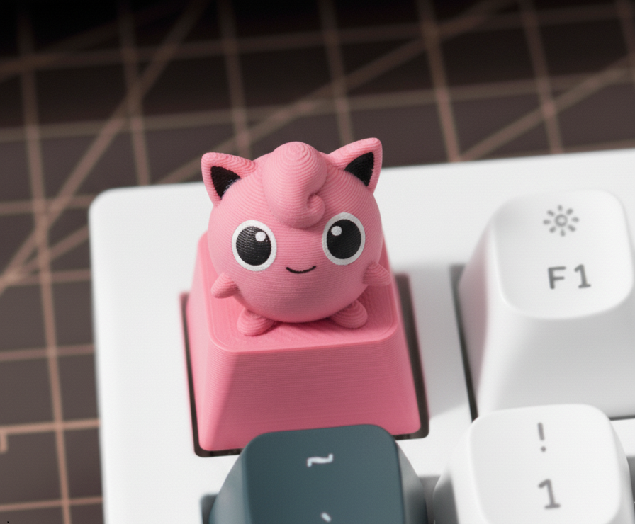 Jigglypuff Pokemon Keyboard Keycap MX