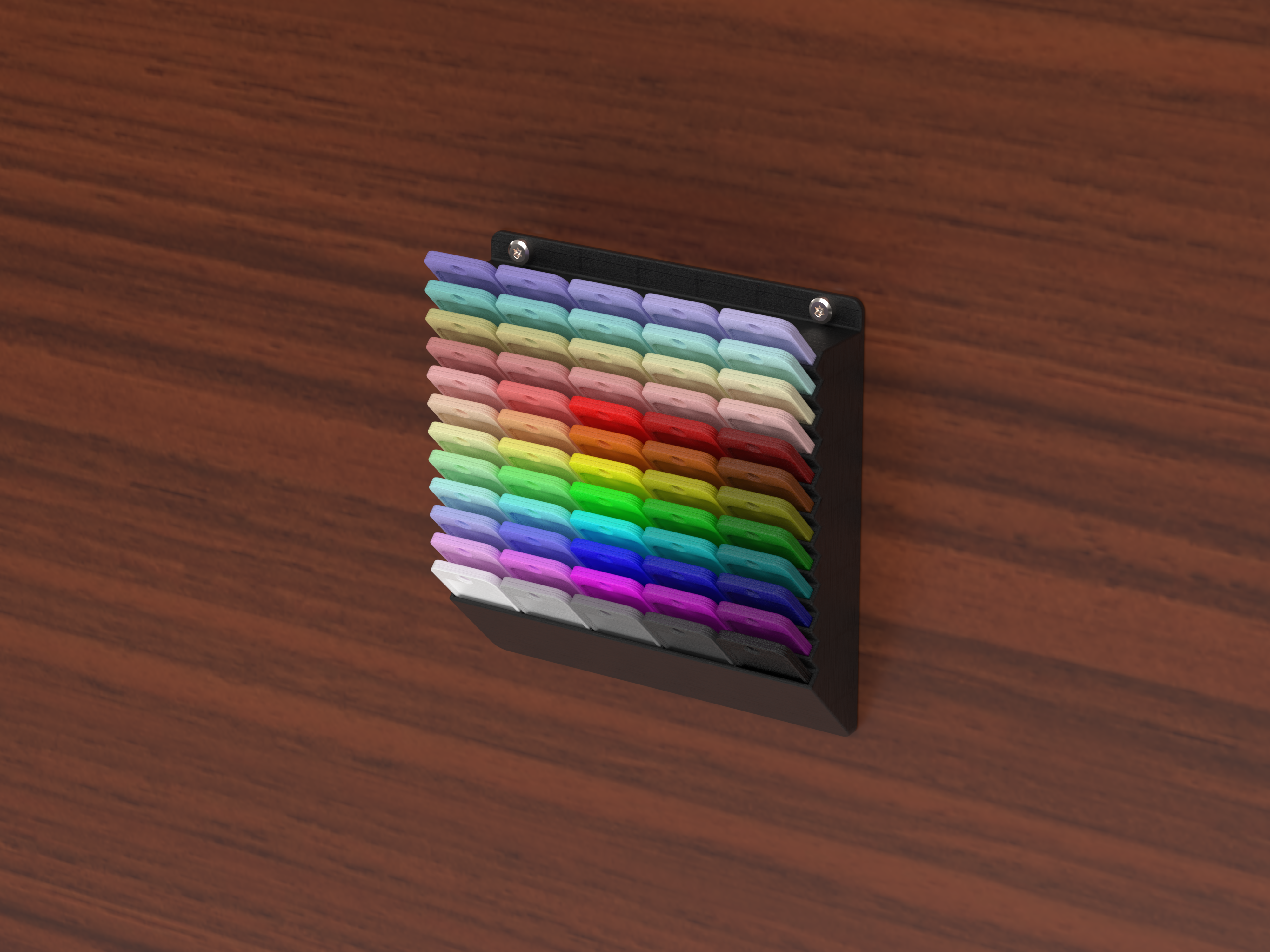 Wall Mounted Filament Swatch System - 60 Swatch Slots