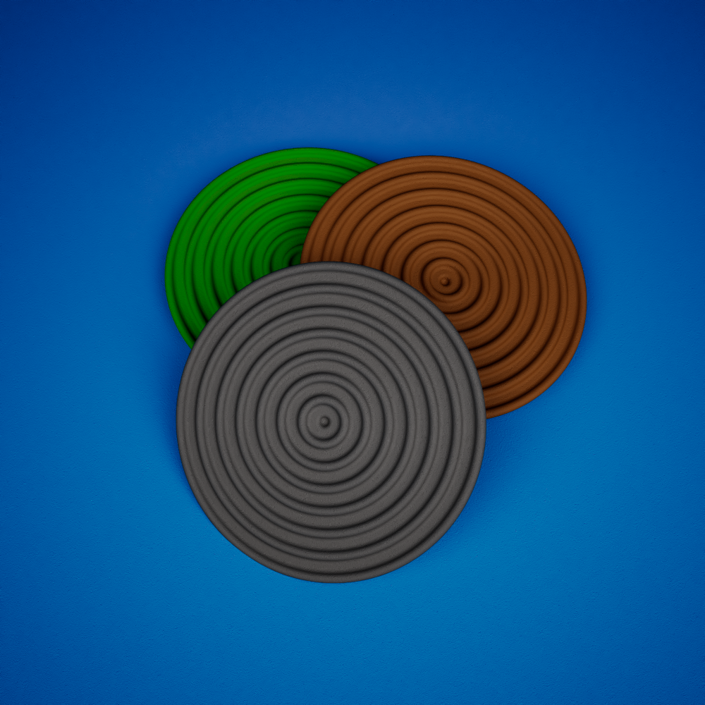 Miniatura 5 do modelo 3D Spiral Pattern Drink Coasters