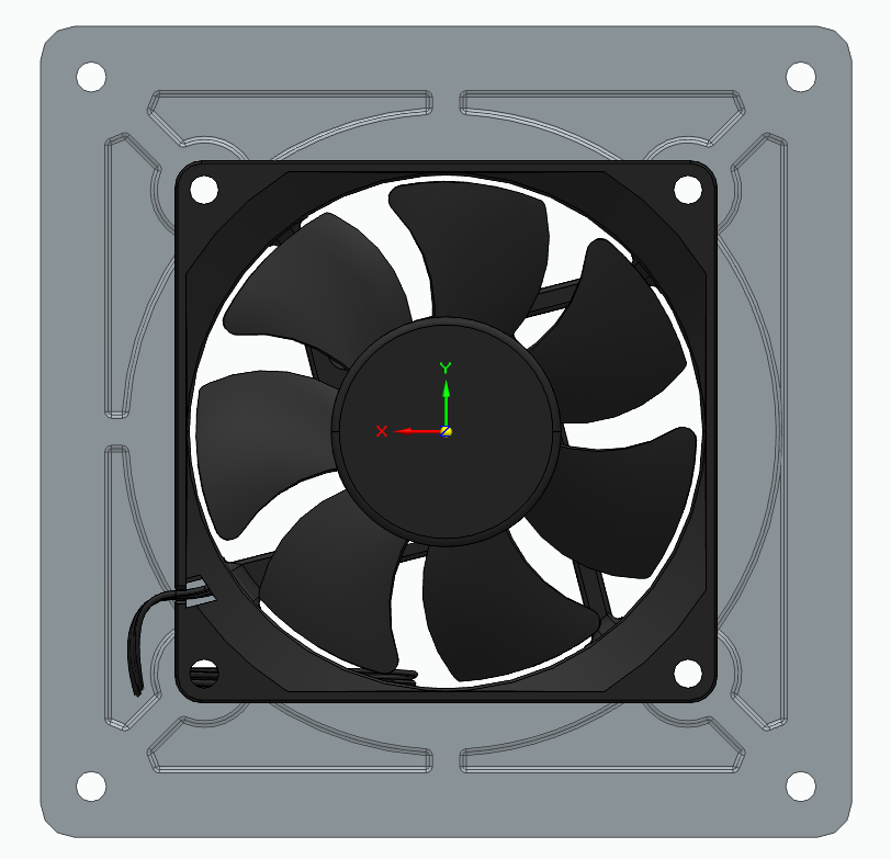 80mm Fan Center Adapter to 120mm Case V1