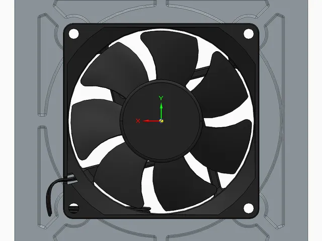 80mm Fan Center Adapter to 120mm Case V1