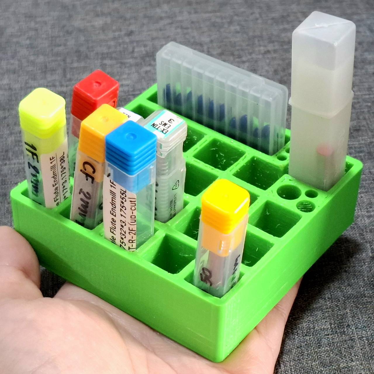 Endmills storage tray