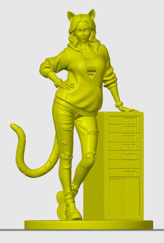 Office cat-girl figurine 3