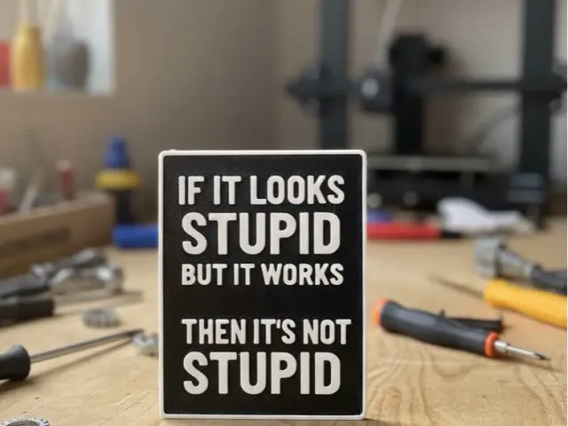 If it looks stupid but it works.