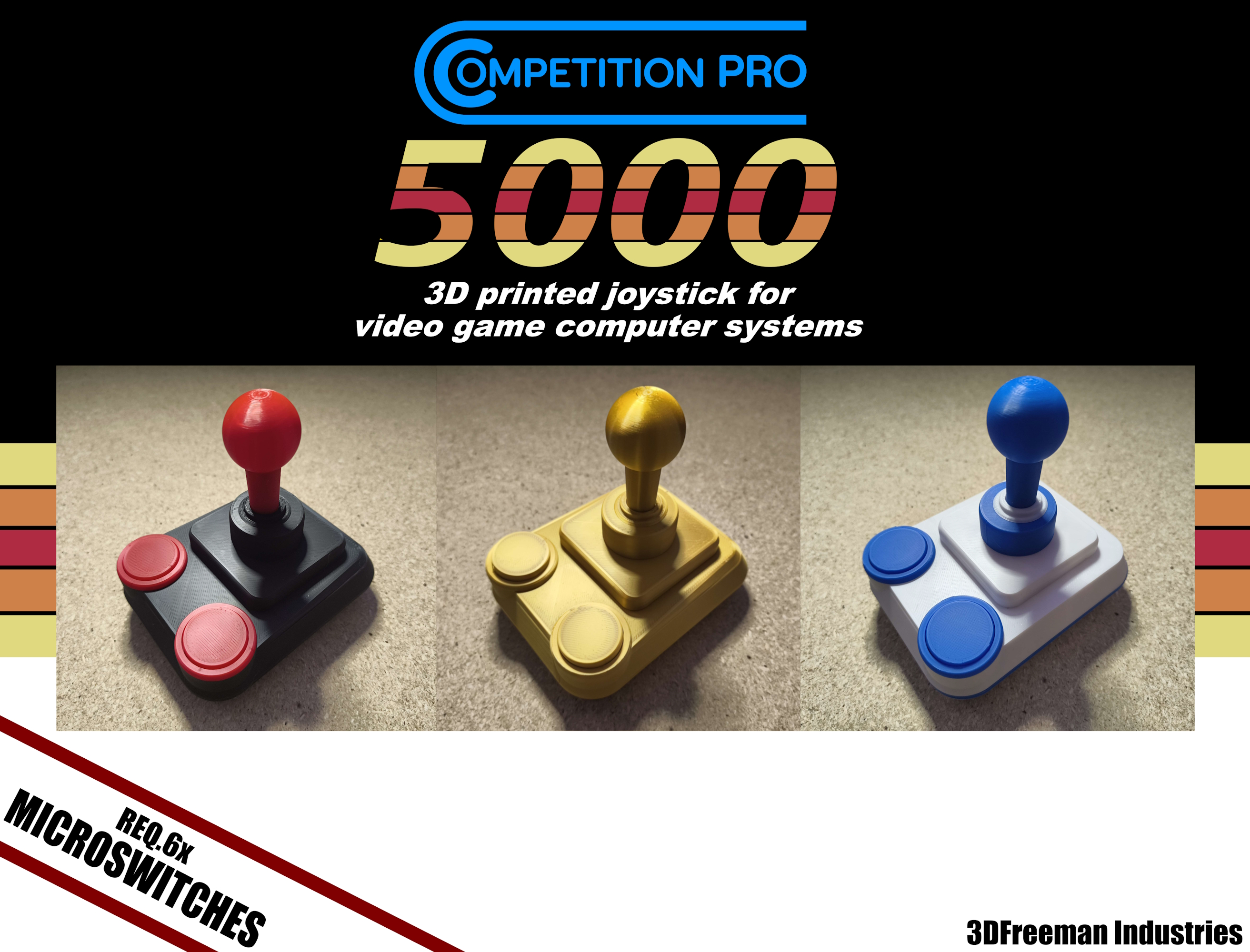 Competition Pro - 3D Printed Retro Joystick