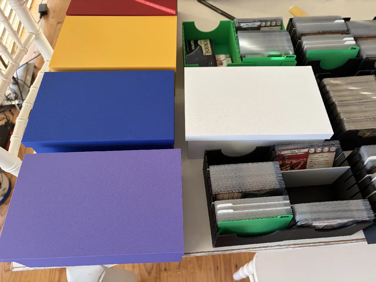 sleeved card storage box UAONO Trading Box, Holds 1800 Cards with 10 Dividers & 3 Stoppers, Magnetic Closure PU Leather Card Case for MTG, PTCG, YGO, Sports Cards (Black) : Toys & Games Featuring a durable hard CardKit – Portable Case for