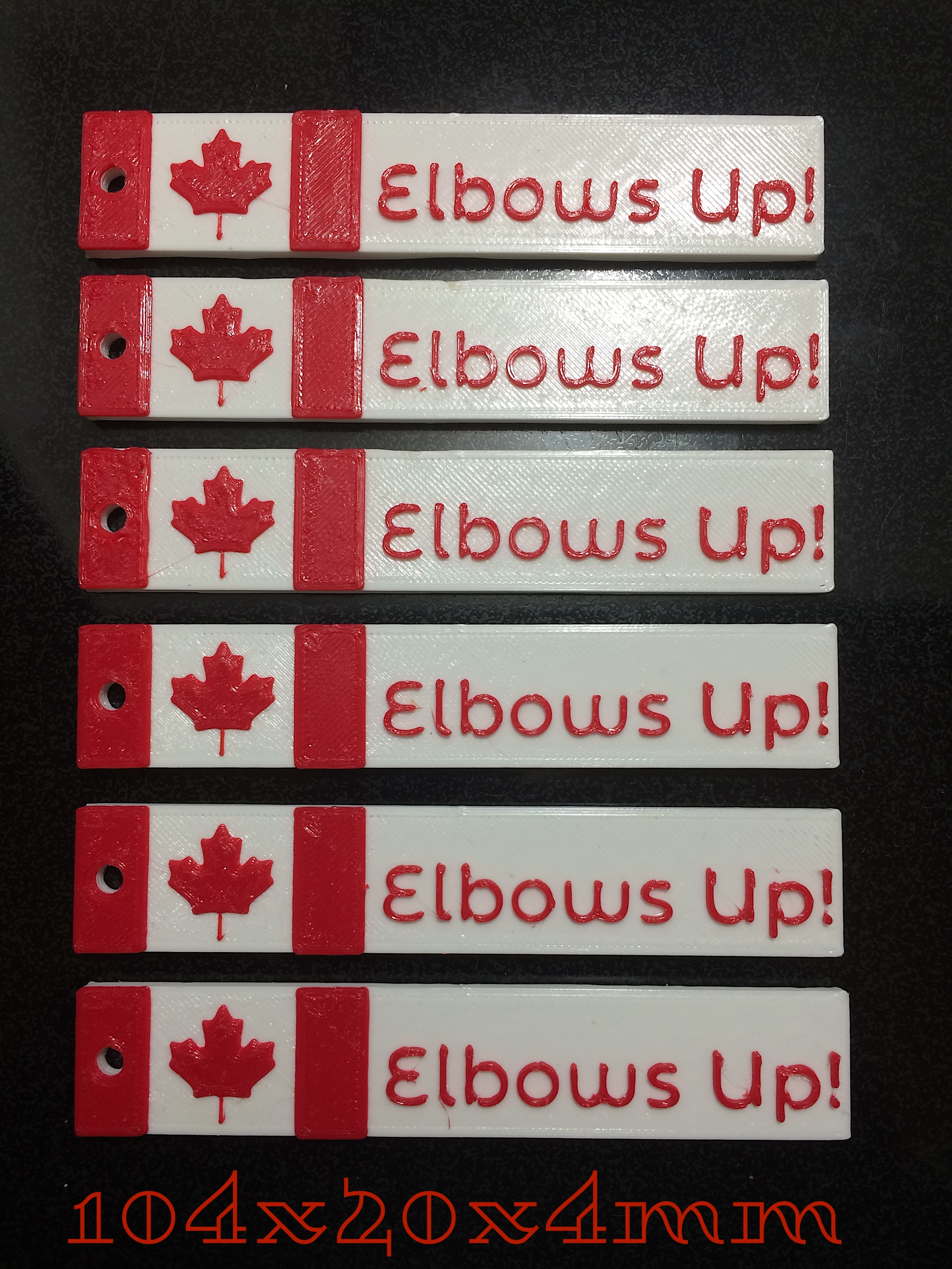 Elbows Up! keychain