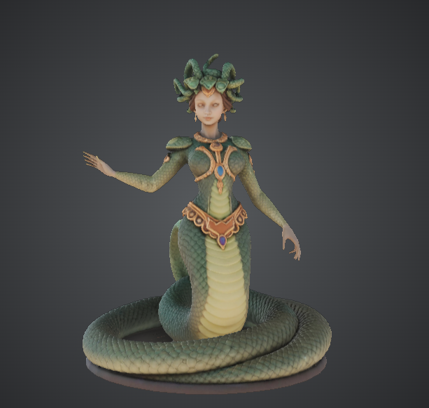 Naga Queen Serpent Empress – Fantasy Snake Goddess