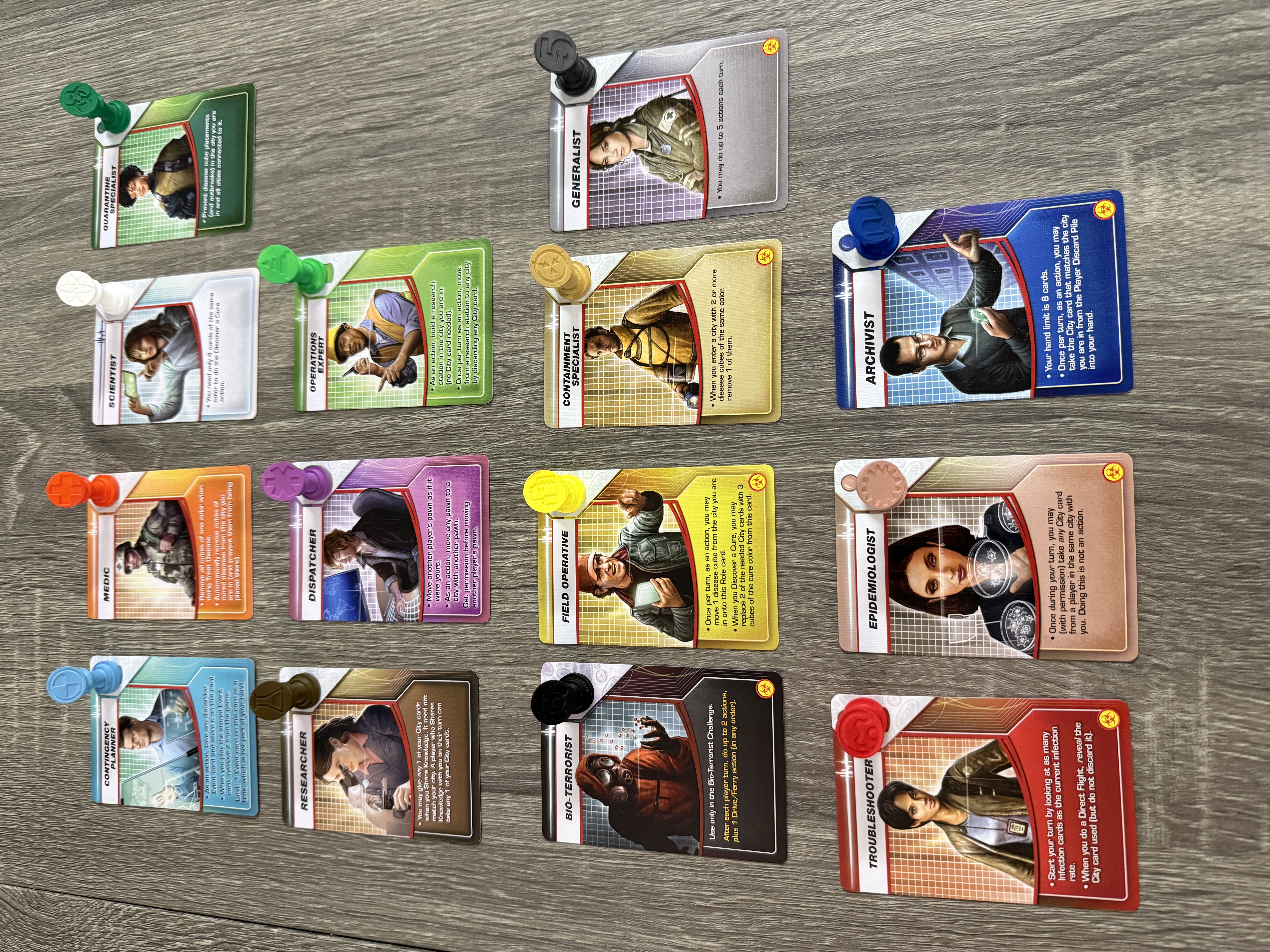 Pandemic - Player Pawns [Base Game + On The Brink expansion]