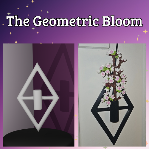 Geometric Bloom. Flower wall décor