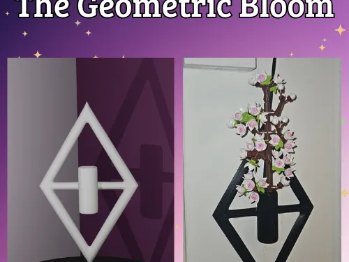 Geometric Bloom. Flower wall décor