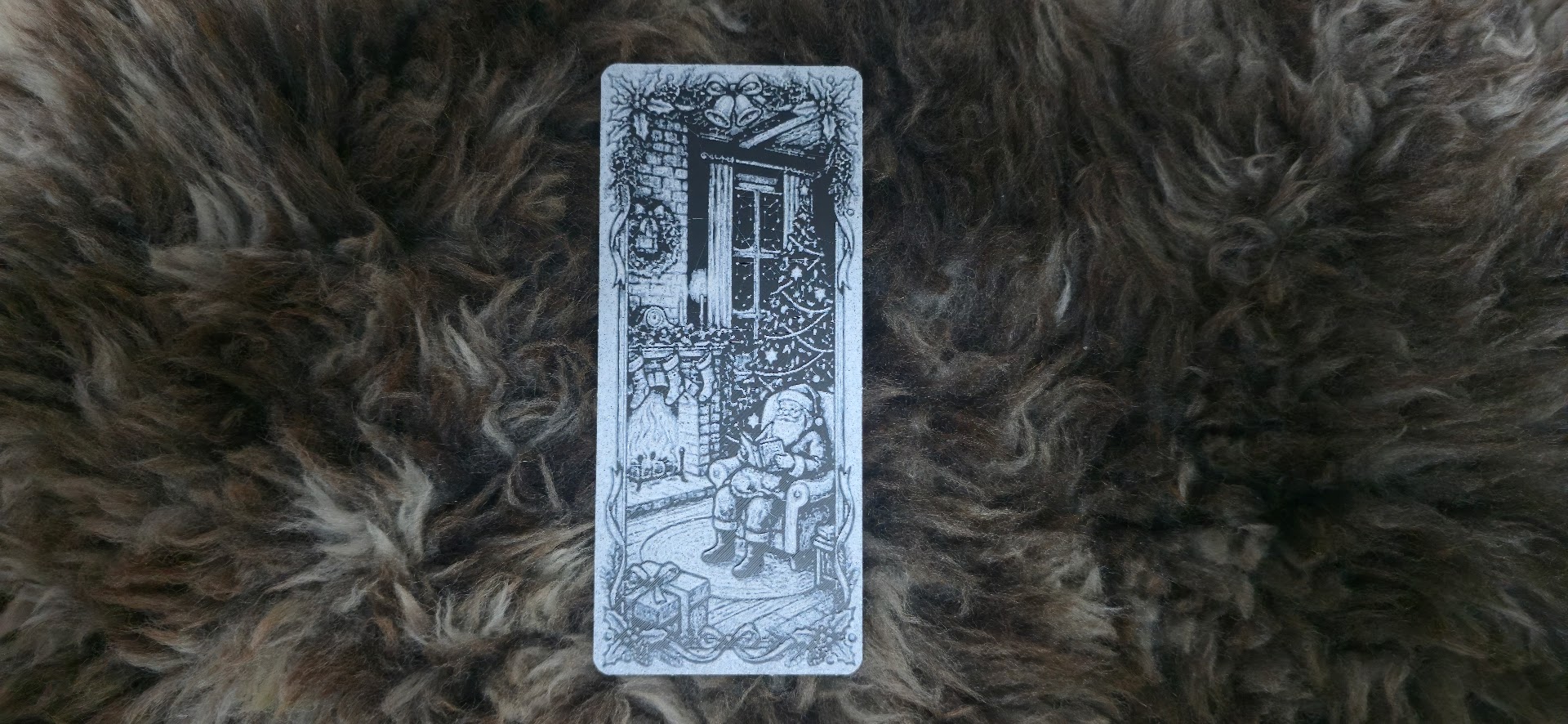 Santa Reading by the Fireplace Bookmark