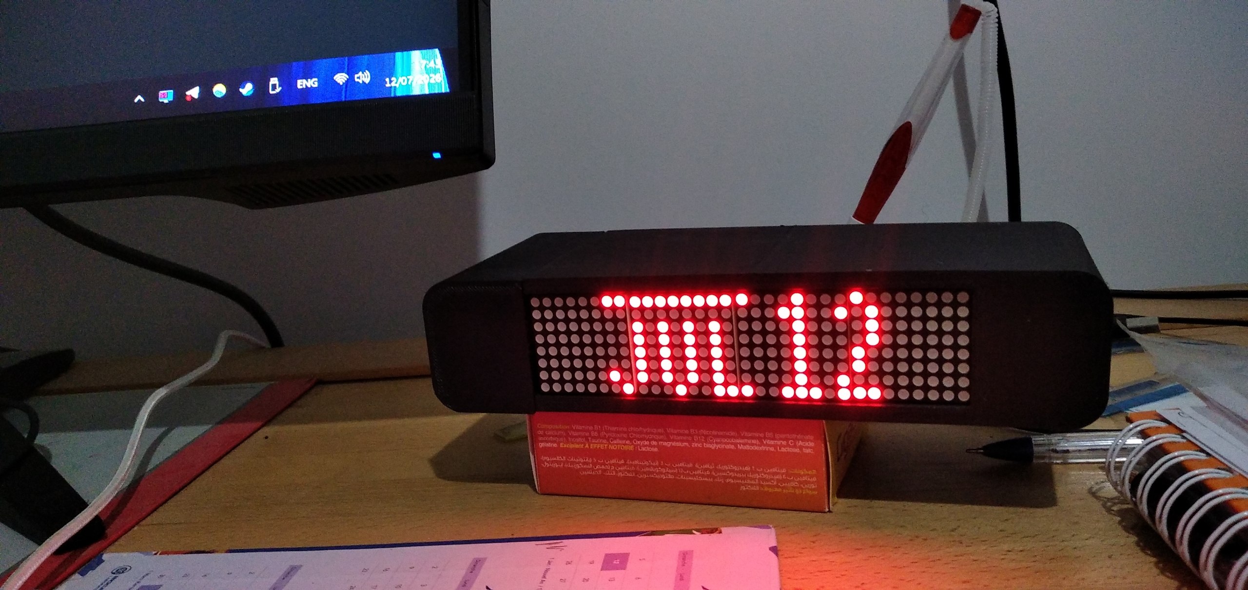 ESPTimecast case screwless solderless wifi clock case