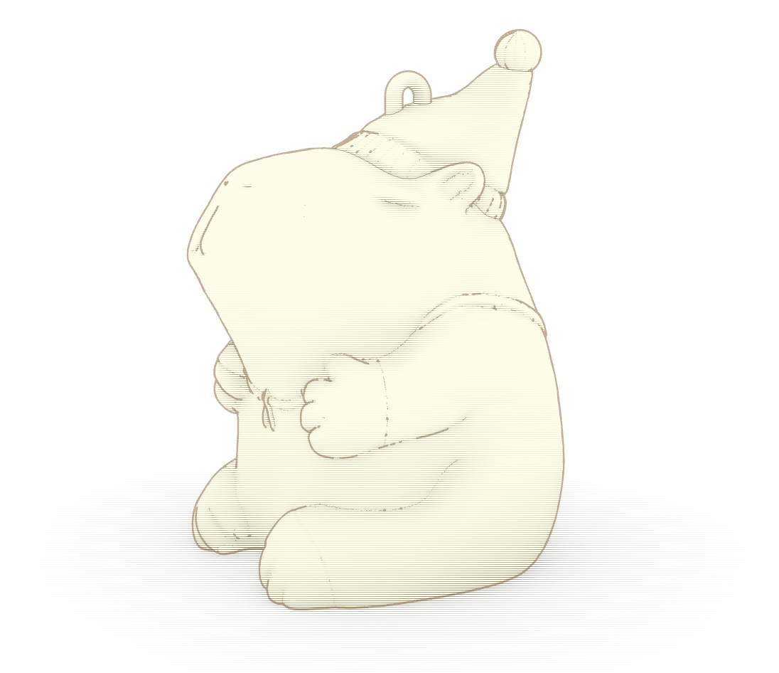 Santipaw the Christmas Capybara Ornament Figurine
